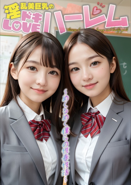 淫乱美巨乳のドキLOVEハーレム 〜めくるめく僕らの日常アルバム〜【AI美女ライブラリー】-2