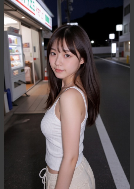 昭和の田舎の海辺の街 - AIアダルト写真集-サンプル画像4